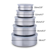 5Pcs/set Stainless Steel Crisper Sets Food Container Refrigerator Crisper Storage Box Mixing Bowls Airtight Lids Preserving Box