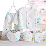 5pcs/set Newborn baby costume baby boy clothes 100% cotton infant clothing set baby girl clothes baby underwear Clothes