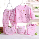 5pcs/set Newborn baby costume baby boy clothes 100% cotton infant clothing set baby girl clothes baby underwear Clothes