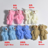 5Pcs/Set kawaii Teddy Bear Doll Plush Stuffed Keychain Toy Bag Pendant Cute Mini Doll 4CM Toys For Children Gift Random Color