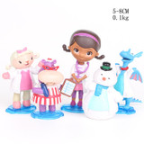 5pcs/set Doc McStuffins Toy Hospital Doc Girl Lambie Lamb Stuffy Dragon Chilly Snowman Hallie Hippo Figure Set Kids Toys Gifts