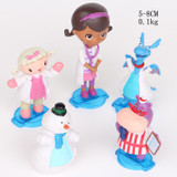 5pcs/set Doc McStuffins Toy Hospital Doc Girl Lambie Lamb Stuffy Dragon Chilly Snowman Hallie Hippo Figure Set Kids Toys Gifts