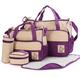 5PCS/Set Baby Diaper Bag Pregnant Mother Bags multifunctional Kid Stroller Bags Nappy Baby Bags For Mom