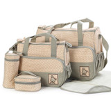 5PCS/Set Baby Diaper Bag Pregnant Mother Bags multifunctional Kid Stroller Bags Nappy Baby Bags For Mom