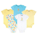 5PCS/LOT Unisex Top Quality Baby Rompers Short Sleeve Cottom O-Neck 0-12M Novel Newborn Boys&Girls Roupas de bebe Baby Clothes