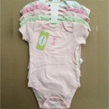 5PCS/LOT Unisex Top Quality Baby Rompers Short Sleeve Cottom O-Neck 0-12M Novel Newborn Boys&Girls Roupas de bebe Baby Clothes