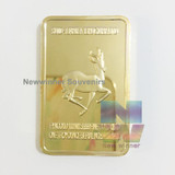 5PCS/Lot South Africa Wildlife Souvenir Bars Gold Plated Bullion Coins with Deer and Crocodile Animal Bar
