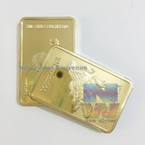 5PCS/Lot South Africa Wildlife Souvenir Bars Gold Plated Bullion Coins with Deer and Crocodile Animal Bar