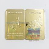 5PCS/Lot South Africa Wildlife Souvenir Bars Gold Plated Bullion Coins with Deer and Crocodile Animal Bar