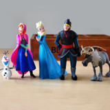 5pcs/lot Princess Snow Queen Model Kristoff Sven Olaf PVC Action Figure Toy Juguetes Gift For Children Snowman Figures Toys Gift