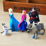 5pcs/lot Princess Snow Queen Model Kristoff Sven Olaf PVC Action Figure Toy Juguetes Gift For Children Snowman Figures Toys Gift