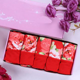 5pcs/Lot Hot Selling Top Quality Ladies Cotton Underwear Briefs Black Sexy Print Love Sexy Lingerie Calcinhas Briefs Panties