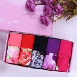 5pcs/Lot Hot Selling Top Quality Ladies Cotton Underwear Briefs Black Sexy Print Love Sexy Lingerie Calcinhas Briefs Panties