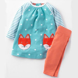 Children Clothing Set 2017 Toddler Girls Clothes Character Tracksuit Kids Costumes Vetement Fille Girls Outfits (Dress+Pants)