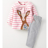 Children Clothing Set 2017 Toddler Girls Clothes Character Tracksuit Kids Costumes Vetement Fille Girls Outfits (Dress+Pants)