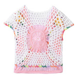 Children Clothing Handmade Baby Girls Crochet Knitted Cardigan Kids Spring Autumn Waistcoat Vest Girl's Clothes