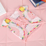Children Clothing Handmade Baby Girls Crochet Knitted Cardigan Kids Spring Autumn Waistcoat Vest Girl's Clothes