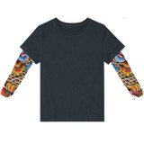 Children clothing Boys t shirt children tattoo t shirts big girls clothing summer kids tops baby brand short sleeve tops child t