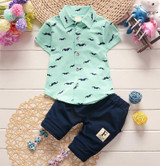 Children clothing baby boy summer clothes sets boutique kid clothing boys casual Short Sleeve T-shirt+Shorts 2pcs Outfit Suit