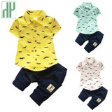 Children clothing baby boy summer clothes sets boutique kid clothing boys casual Short Sleeve T-shirt+Shorts 2pcs Outfit Suit