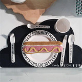 Children Baby Waterproof Silicone Kids Cloud Placemat Tableware Dining Food Mats Plate Mat Dish Kitchen Insulation Pad Table