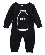 Children Baby Romper Clothes Newborn Infant Baby Boy Girl Black Cotton Milk Romper Jumpsuit Baby Sleepsuit Outfits