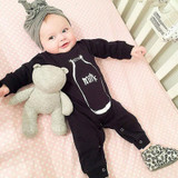 Children Baby Romper Clothes Newborn Infant Baby Boy Girl Black Cotton Milk Romper Jumpsuit Baby Sleepsuit Outfits