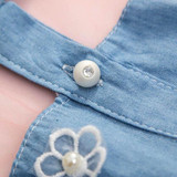 Children Baby Kids Girls Princess Dress Denim Shirt Tulle Tutu Dress Clothes