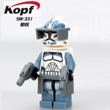 Single Sale The Force Awakens Clone Trooper Star Wars 7 Commander Fox Rex Building Blocks Collection Toys for children PG8002