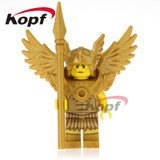 Single Sale Super Heroes Supergirl Superman Batman Evil Knight Hun Warrior Aborigines Building Blocks Toys for children XH 759