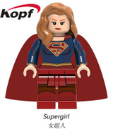 Single Sale Super Heroes Supergirl Superman Batman Evil Knight Hun Warrior Aborigines Building Blocks Toys for children XH 759