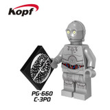 Single Sale Super Heroes New Comics Star Wars Protocol Droid C3PO C-3PO Bricks Action Building Blocks Toys for children PG8023