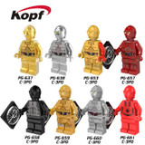 Single Sale Super Heroes New Comics Star Wars Protocol Droid C3PO C-3PO Bricks Action Building Blocks Toys for children PG8023