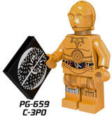 Single Sale Super Heroes New Comics Star Wars Protocol Droid C3PO C-3PO Bricks Action Building Blocks Toys for children PG8023