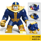 Single Sale Large Big Size Super Heroes Thanos Bane Hulk Venom Ironman Ninja Dogshank Building Blocks Toys for children