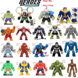 Single Sale Large Big Size Super Heroes Thanos Bane Hulk Venom Ironman Ninja Dogshank Building Blocks Toys for children