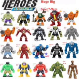 Single Sale Large Big Size Marvel Super Heroes Thanos Hulk Venom Ironman Ninja Dogshank Building Blocks Toys for children