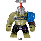 Single Sale Large Big Size Marvel Super Heroes Thanos Hulk Venom Ironman Ninja Dogshank Building Blocks Toys for children