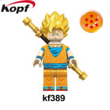 Single Sale Building Blocks Dragon Ball Z Figures Broly Super Sayayin Black Goku Vegeta Dolls Bricks Children Gift Toys KF392