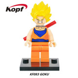 Single Sale Building Blocks Dragon Ball Z Figures Broly Super Sayayin Black Goku Vegeta Dolls Bricks Children Gift Toys KF392