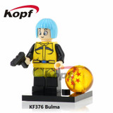 Single Sale Building Blocks Dragon Ball Z Figures Broly Super Sayayin Black Goku Vegeta Dolls Bricks Children Gift Toys KF392