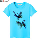 BGtomato Hot sale summer Beautiful birds shirt women top tees new t shirt women short sleeve casual clothes fashion t-shirt