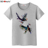BGtomato Hot sale summer Beautiful birds shirt women top tees new t shirt women short sleeve casual clothes fashion t-shirt