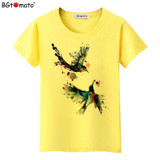 BGtomato Hot sale summer Beautiful birds shirt women top tees new t shirt women short sleeve casual clothes fashion t-shirt