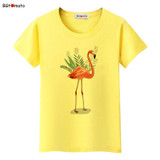 BGtomato beautiful Flamingo printing t shirts for women summer cool animal tops super fashion new style casual tee shirts