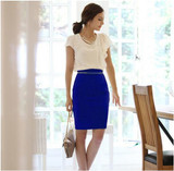 BFYL Pencil Skirt Women Plus Size High Waist Slim Hips Candy Color Formal Saias Feminino Lady Classic Knee Length Office Skirts