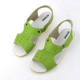 BEYARNE Cow Genuine Leather Sandals Women Flat Heel Sandals Fashion Summer Shoes Woman Sandals Summer Plus Size 43 Free Shipping