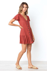 Betsy Dress - Rust