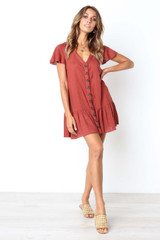 Betsy Dress - Rust