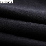 Beswlz Summer Men's T-Shirts Short Sleeve Mandarin Collar Cotton Slim Men T Shirts Business Casual Style Men Tops Tees 6951